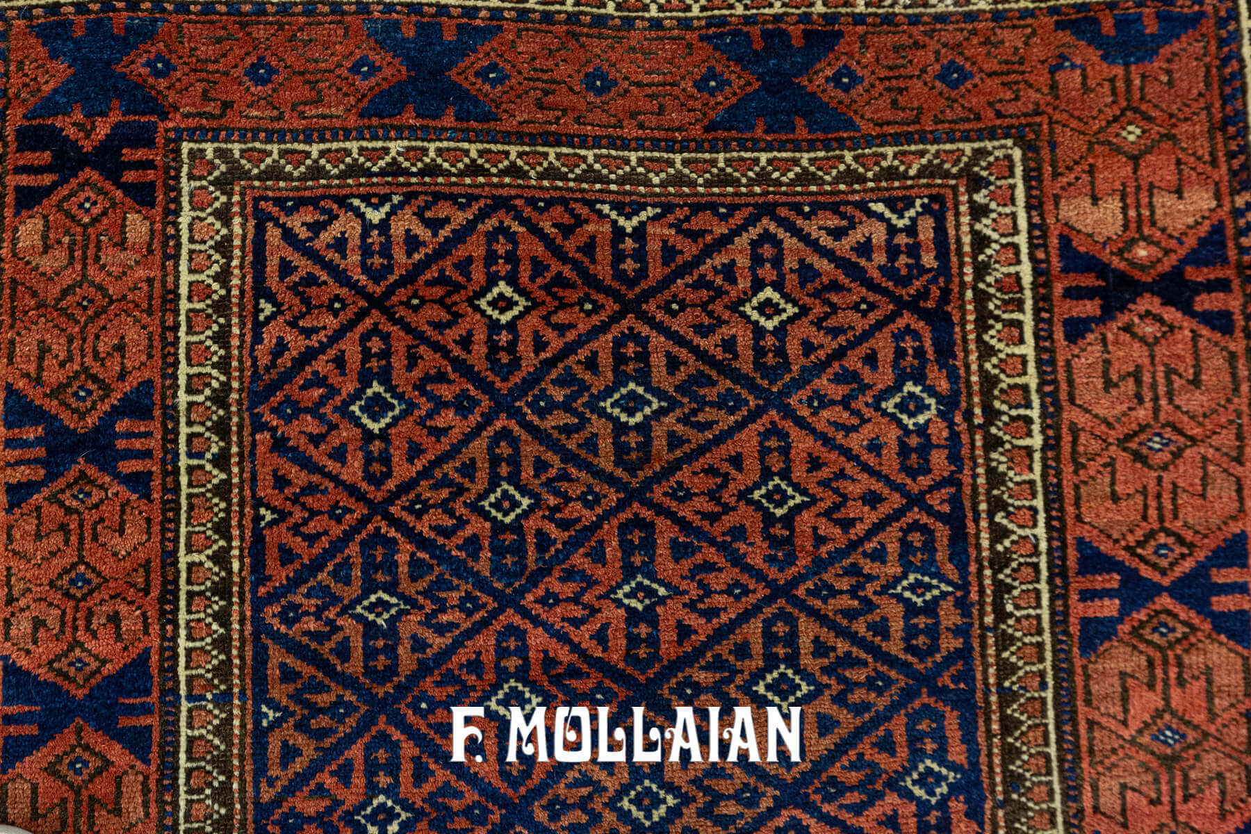 Small Hand-knotted Antique Persian All-over field Baluch Rug n°:58603049